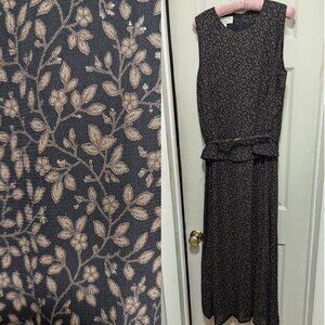Jones New York Black Full Length Sleeveless Dress Size 16